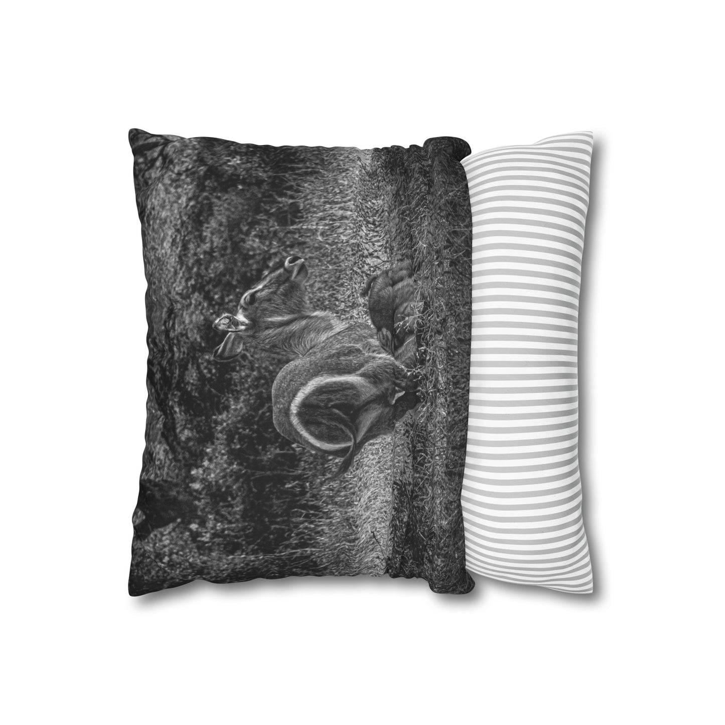 Waterbuck Baby Animal Pillowcase B&W