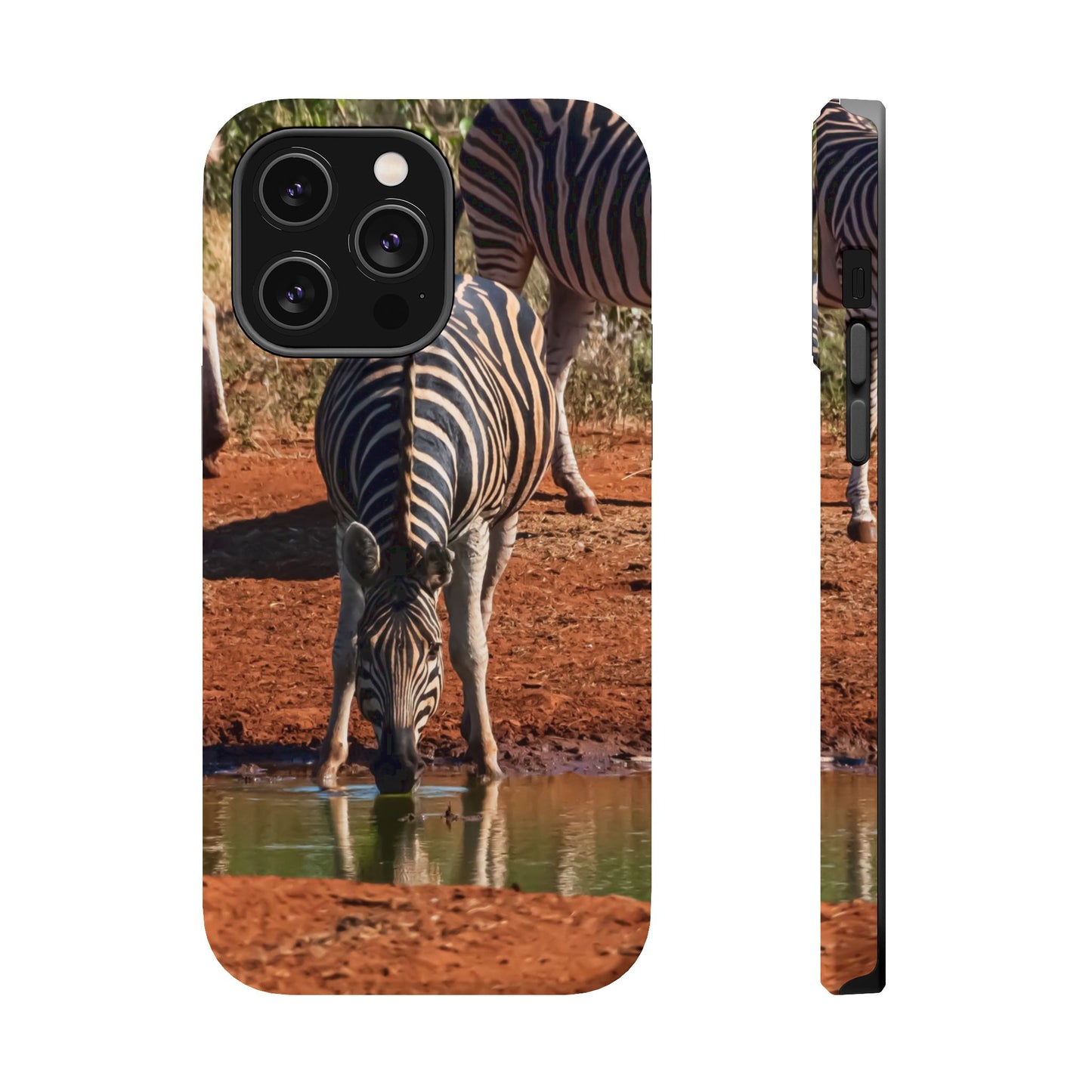 Magsafe® Compatible Tough Cases - Zebra Drinking iPhone 14 Pro Max Matte