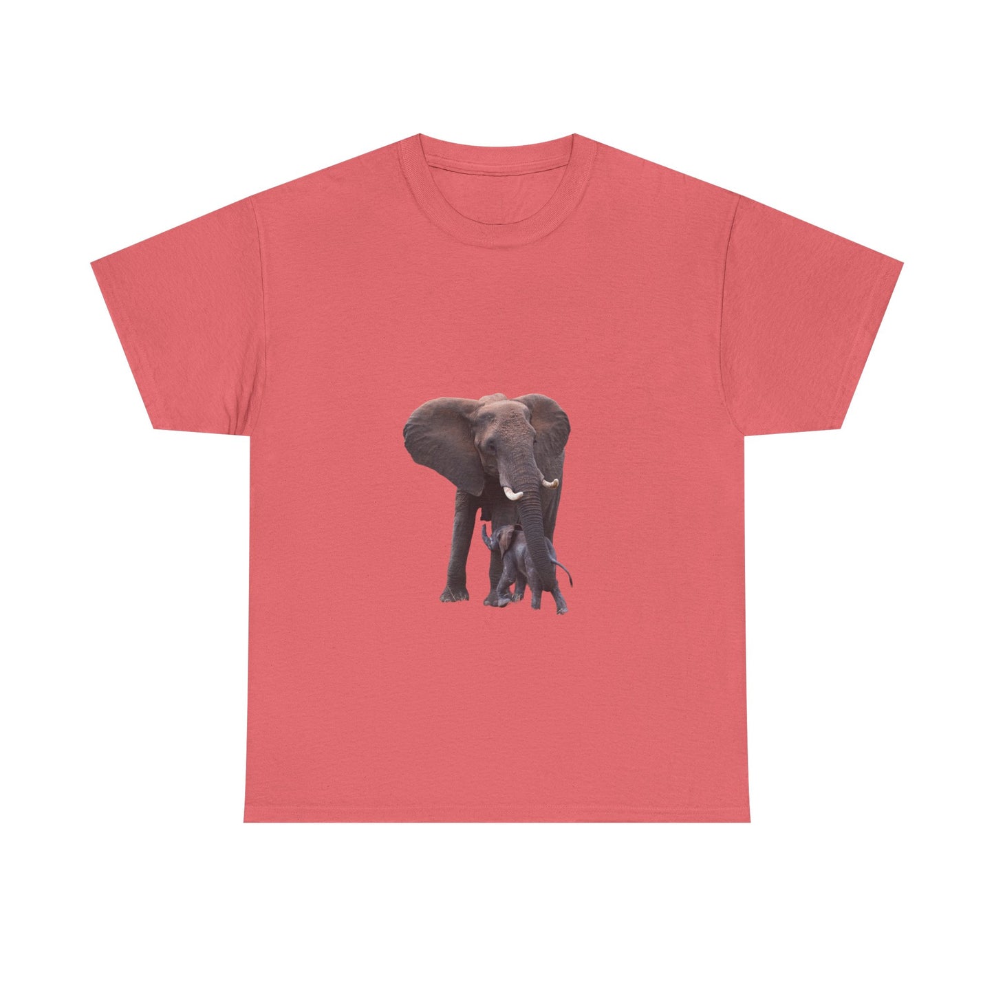 Baby Elephant Tee Coral Silk