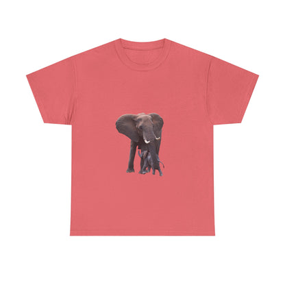 Baby Elephant Tee Coral Silk