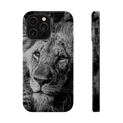 Magsafe® Compatible Tough Cases - Old Lion B&W iPhone 14 Pro Max Glossy