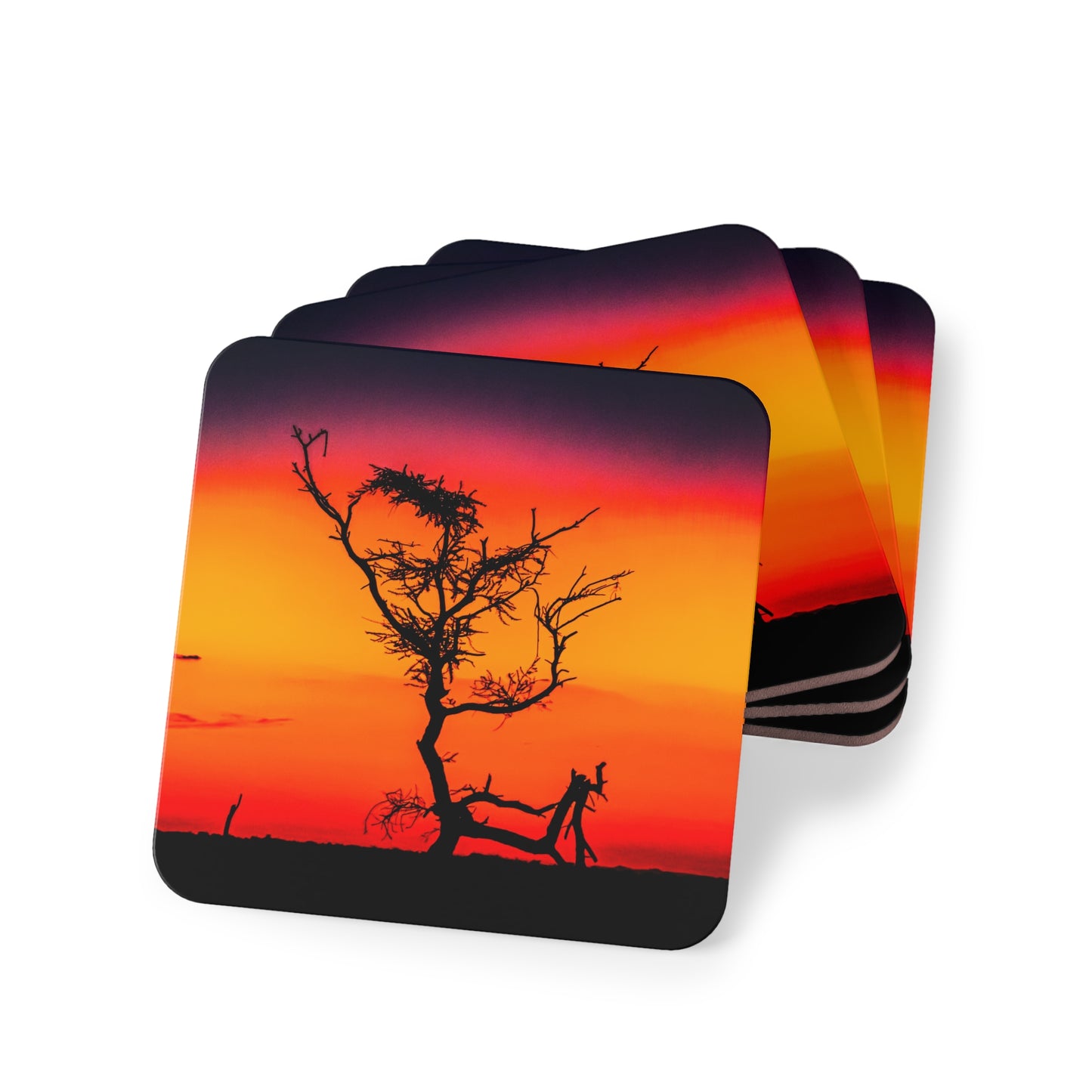 Kalahari Sunset Coasters Square 3.7" x 3.7" 4pcs