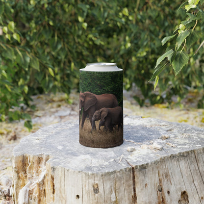 Stubby Holder - Elephant Family