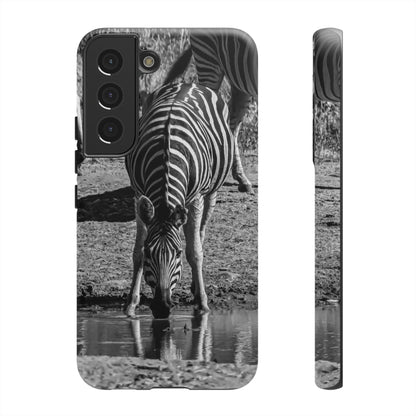 Tough Case - Zebra Drinking B&W Samsung Galaxy S22 Matte