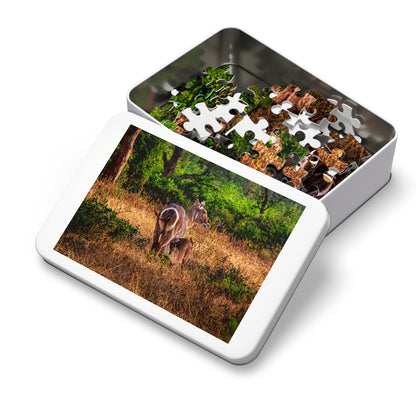 Waterbuck Photo Jigsaw Puzzle with Tin