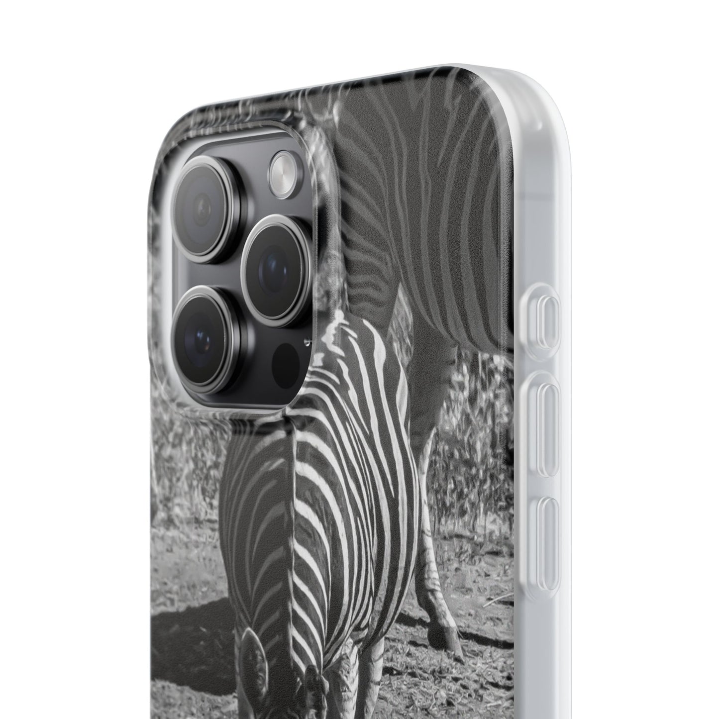 Flexible Zebra Phone Case B&W