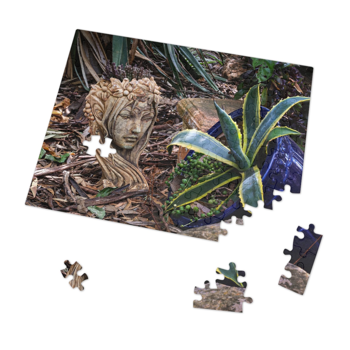 Elven Statue Photo Puzzle with Tin