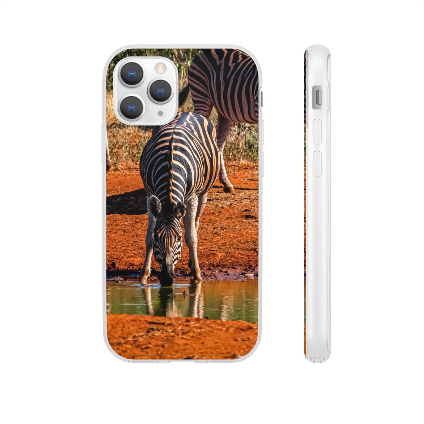 Flexible Zebra Phone Case iPhone 11 Pro with gift packaging