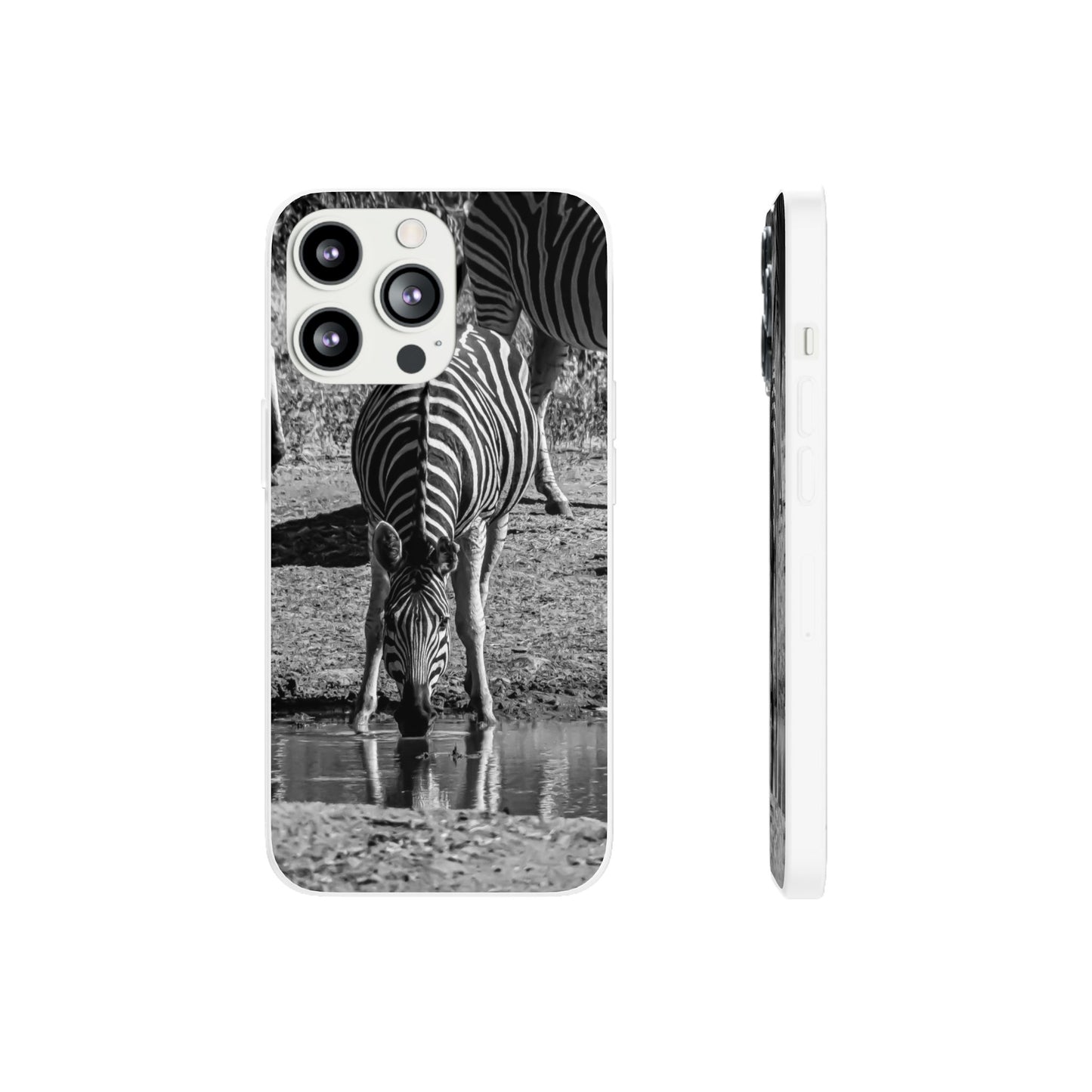 Flexible Zebra Phone Case B&W iPhone 13 Pro