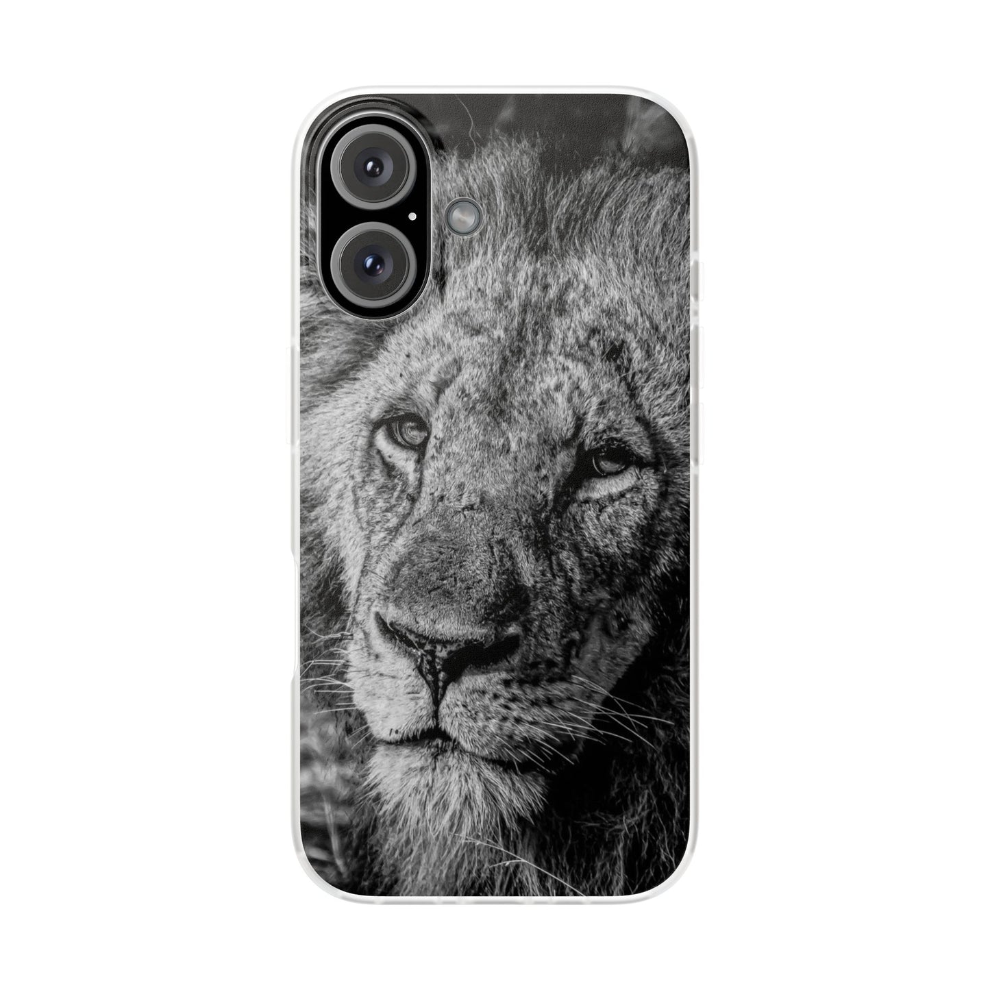 Flexi Cases - Old Lion B&W iPhone 16