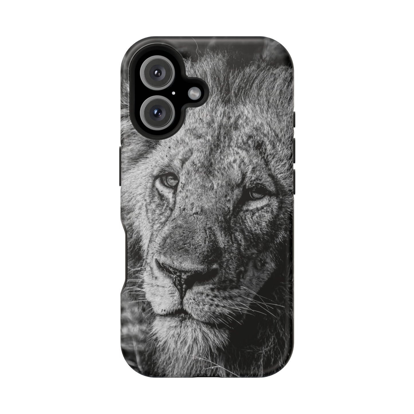 Magsafe® Compatible Tough Cases - Old Lion B&W iPhone 16 Matte