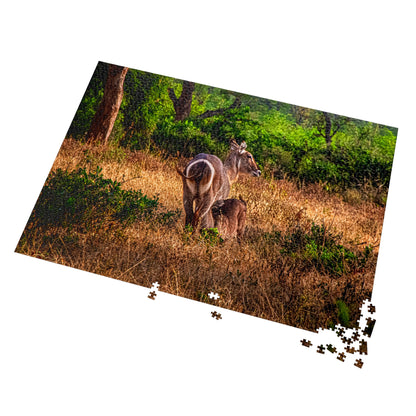 Waterbuck Photo Jigsaw Puzzle with Tin