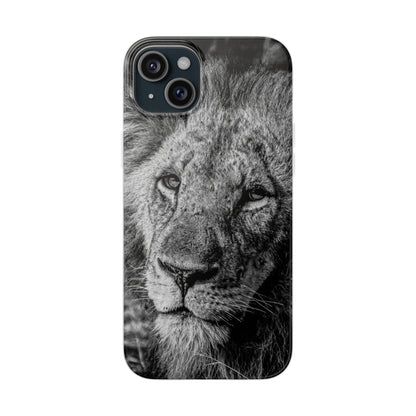 Flexi Cases - Old Lion B&W iPhone 15 Plus