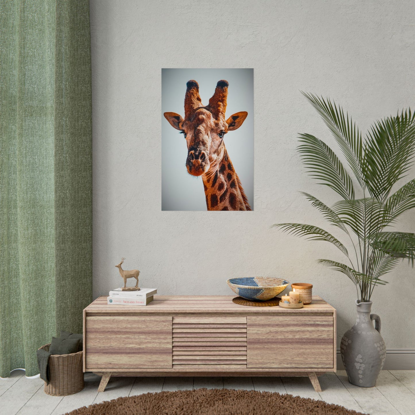 Portrait of Giraffe Poster