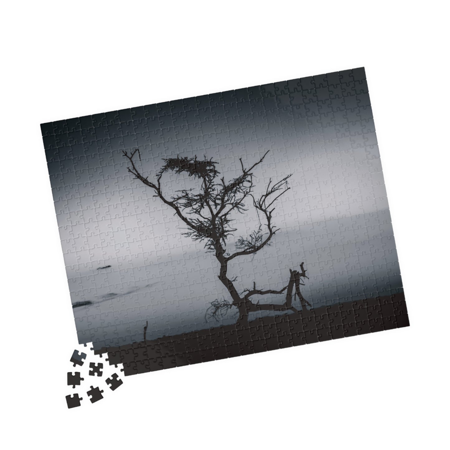 Kalahari Sunset Jigsaw Puzzle B&W