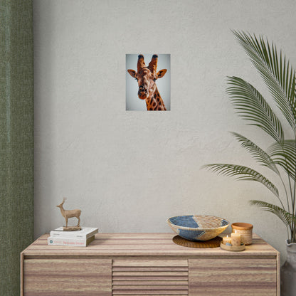 Portrait of Giraffe Poster