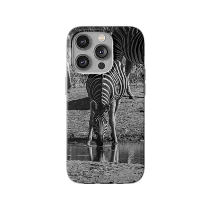 Flexible Zebra Phone Case B&W iPhone 14 Pro