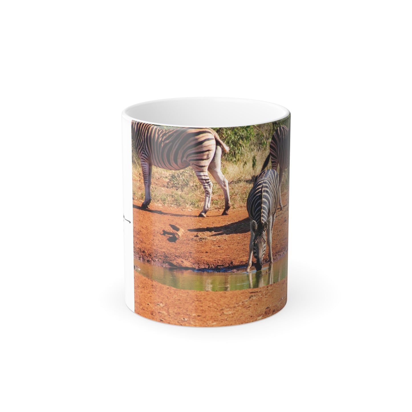 Colour Morphing Mug, 11oz - Zebra Drinking