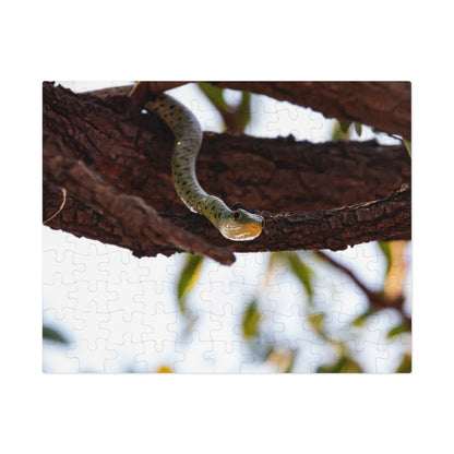 Spotted Bush Snake Puzzle with Tin 10" × 8" (110 pcs)