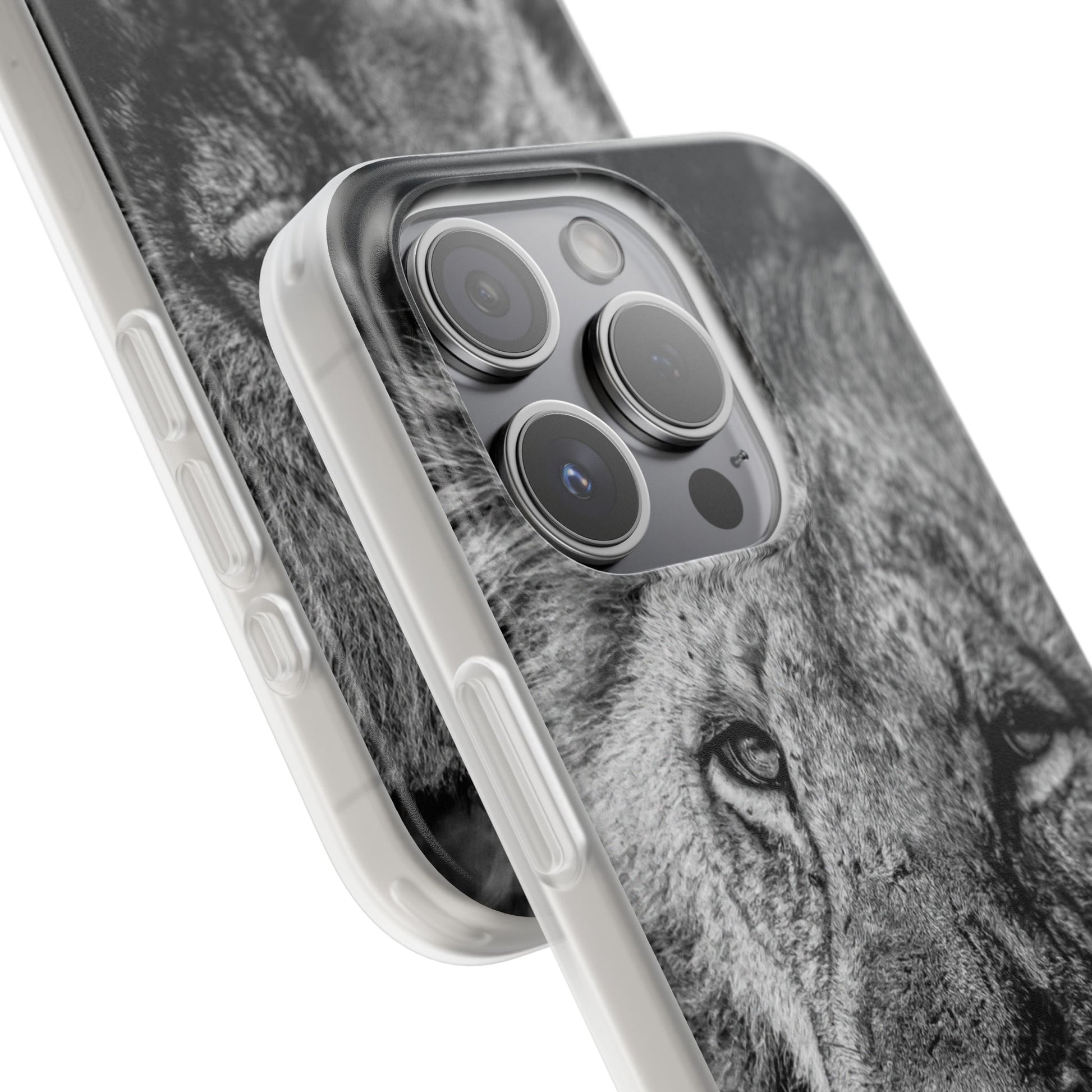 Flexible Lion Phone Cases B&W