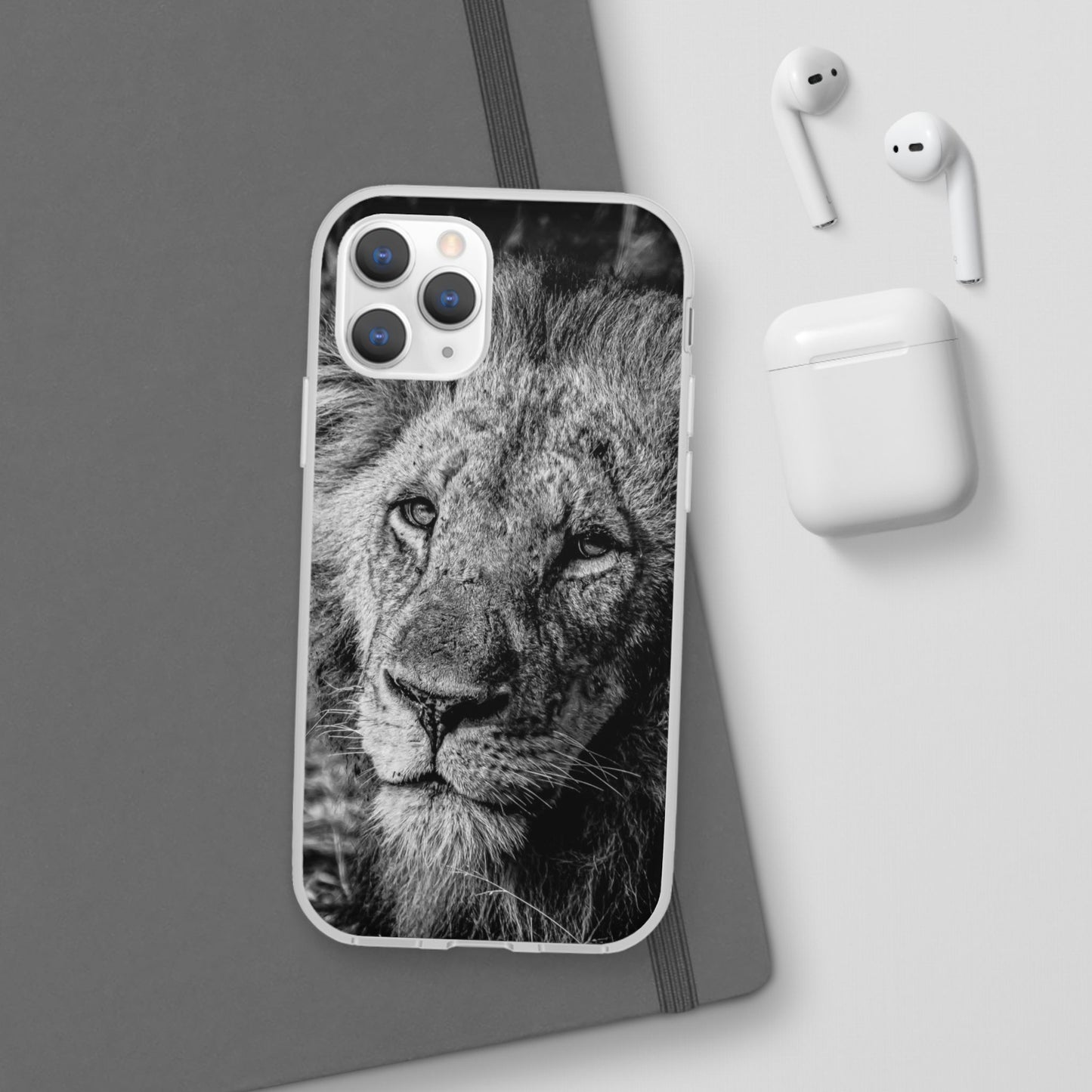Flexible Lion Phone Cases B&W