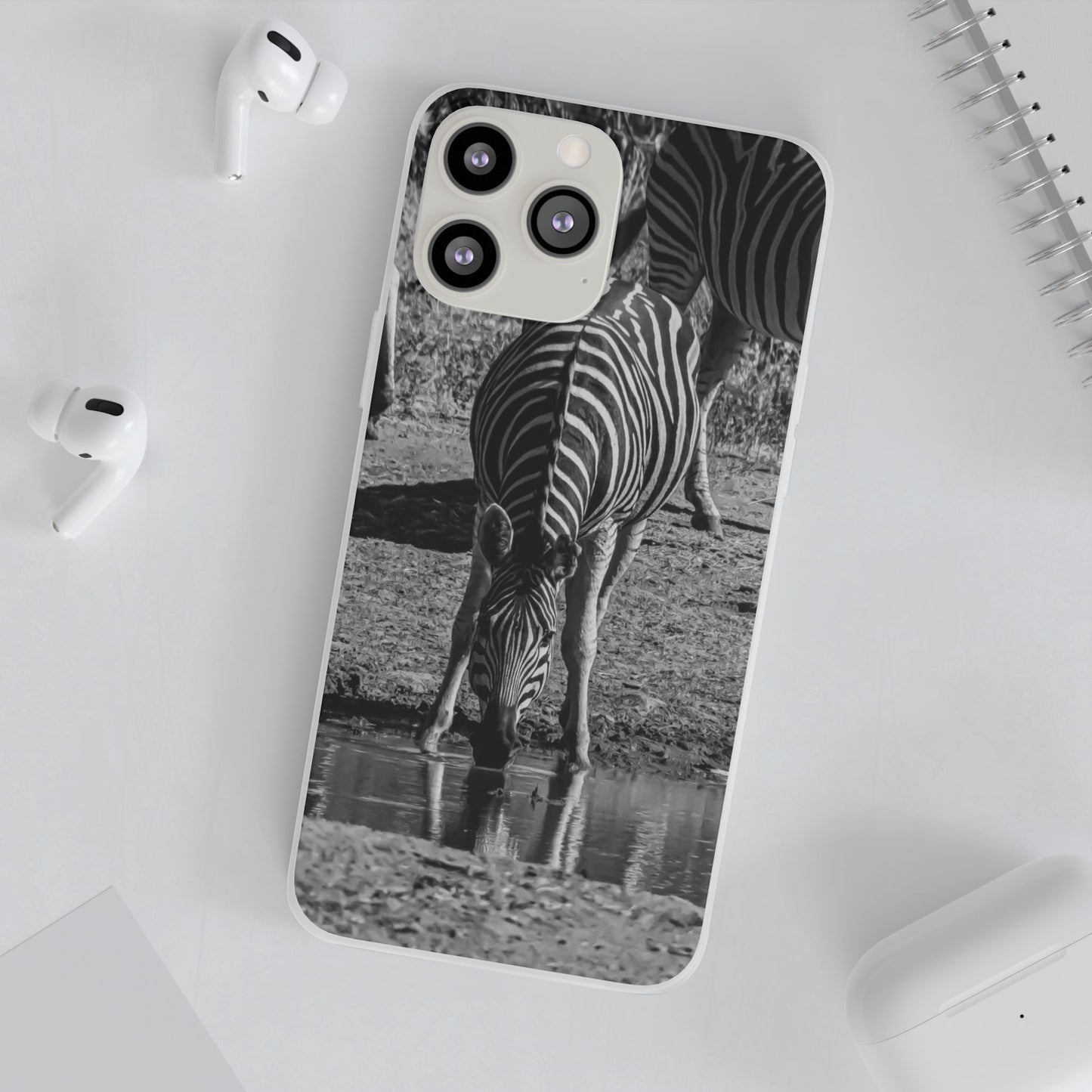 Flexible Zebra Phone Case B&W