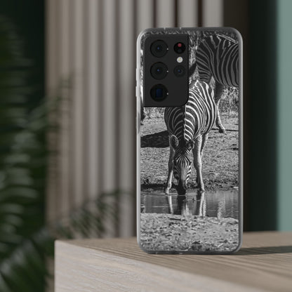 Flexible Zebra Phone Case B&W