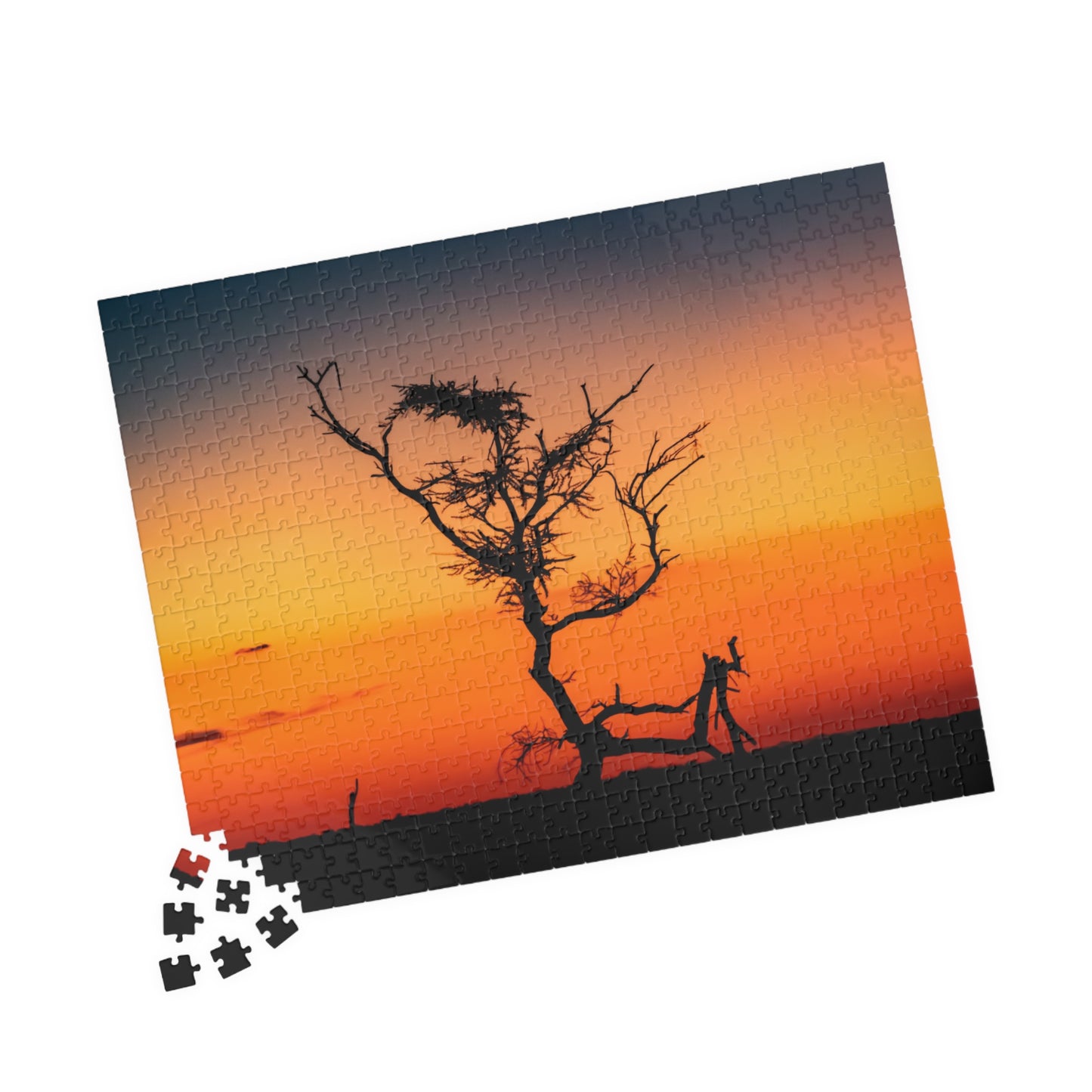 Puzzle (110, 252, 520, 1014-piece) - Sunset over the Kalahari