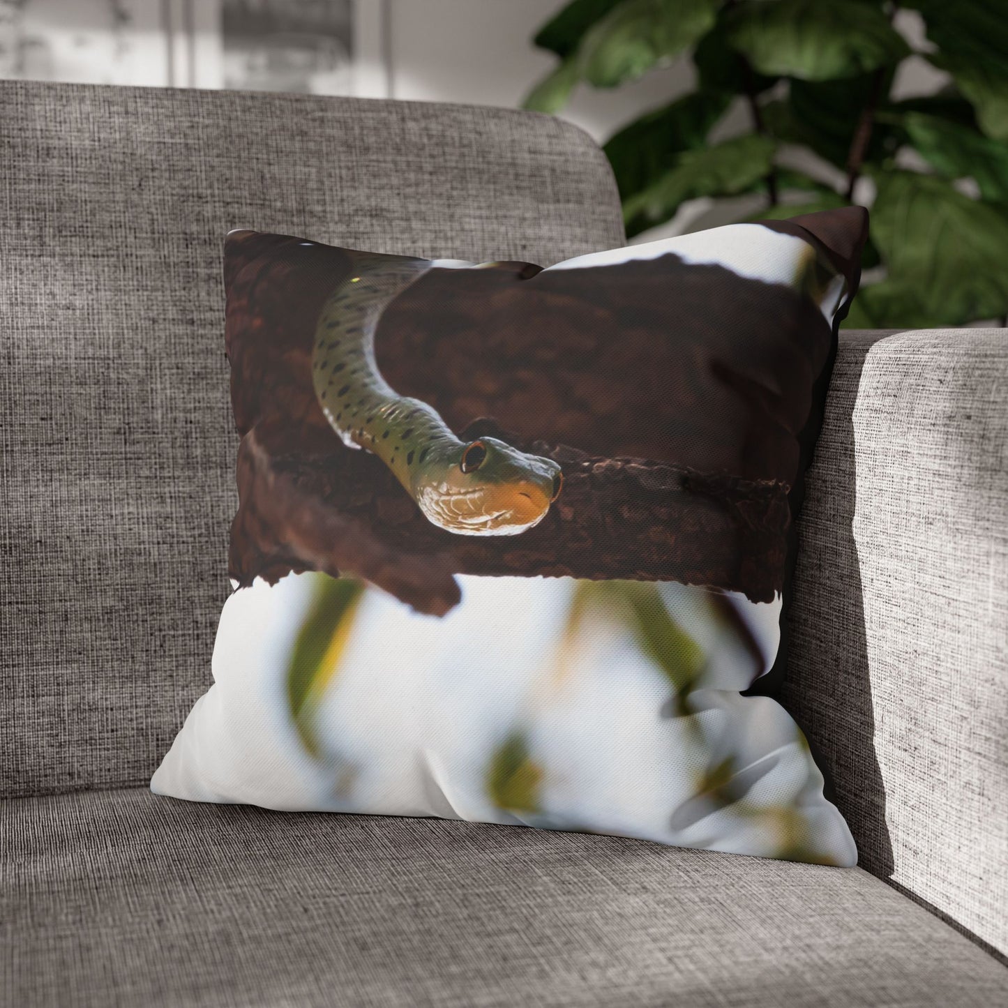 Poly Canvas Pillowcase - Spotted Bush Snake