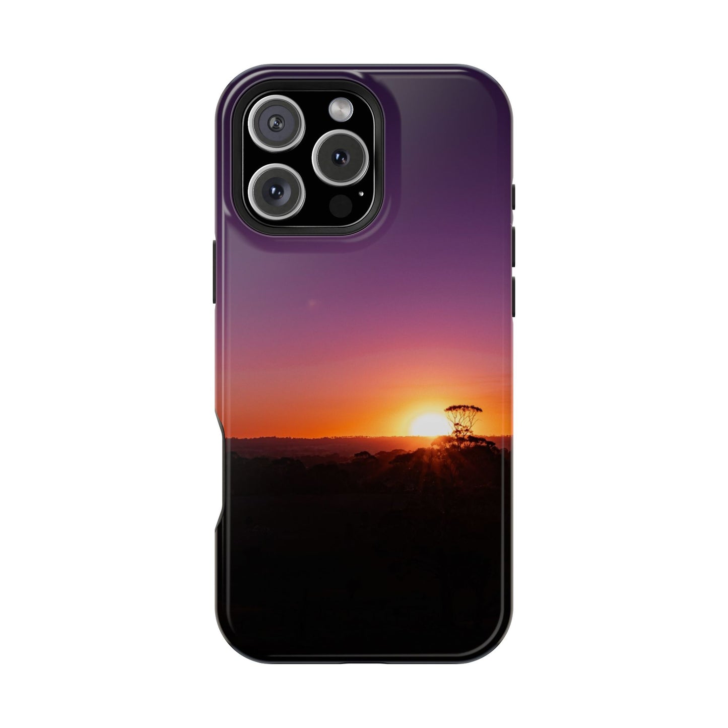 Magsafe® Compatible Tough Cases - Purple Sunset iPhone 16 Pro Max Glossy