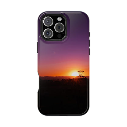 Magsafe® Compatible Tough Cases - Purple Sunset iPhone 16 Pro Max Glossy
