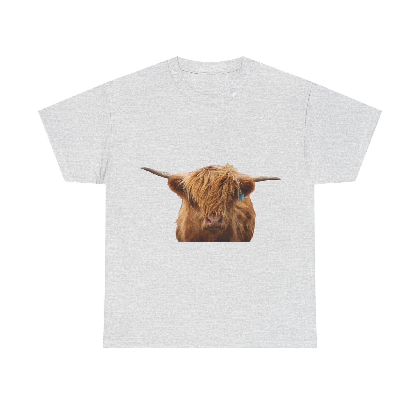 Highland Cow Tee Ash