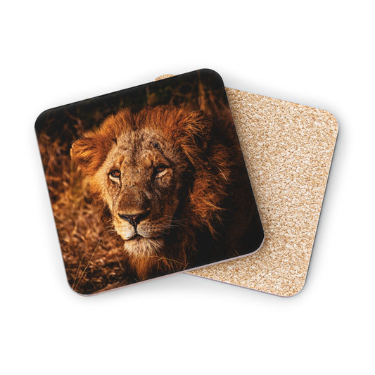 Male Lion Coasters Square 3.7" x 3.7" 1pc