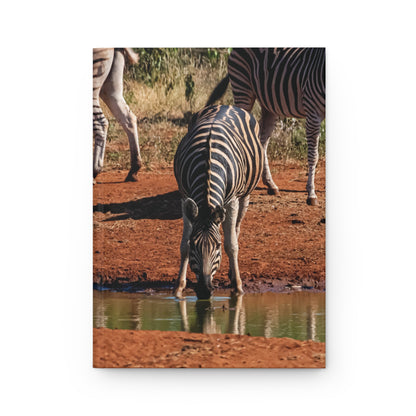 Hardcover Journal Matte - Zebra Drinking