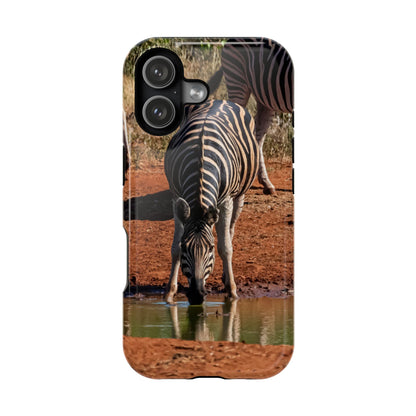 Magsafe® Compatible Tough Cases - Zebra Drinking iPhone 17 Glossy
