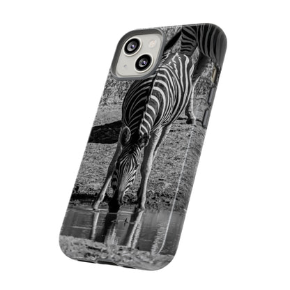 Tough Case - Zebra Drinking B&W