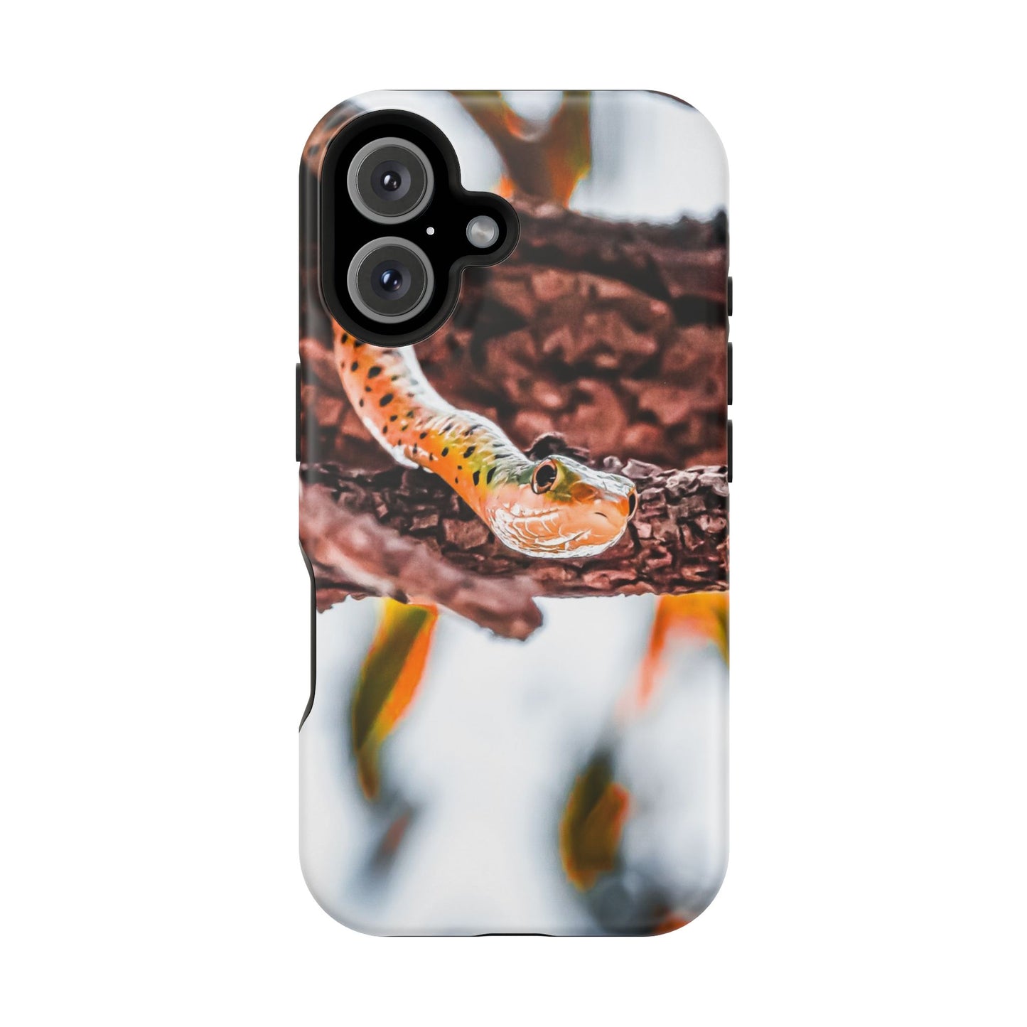 Magsafe® Compatible Tough Cases - Spotted Bush Snake iPhone 16 Matte