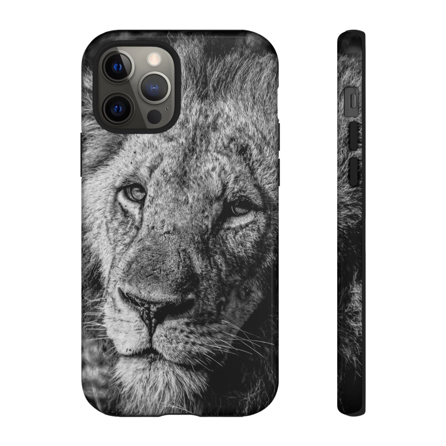Tough Case - Old Lion B&W iPhone 12 Pro Glossy