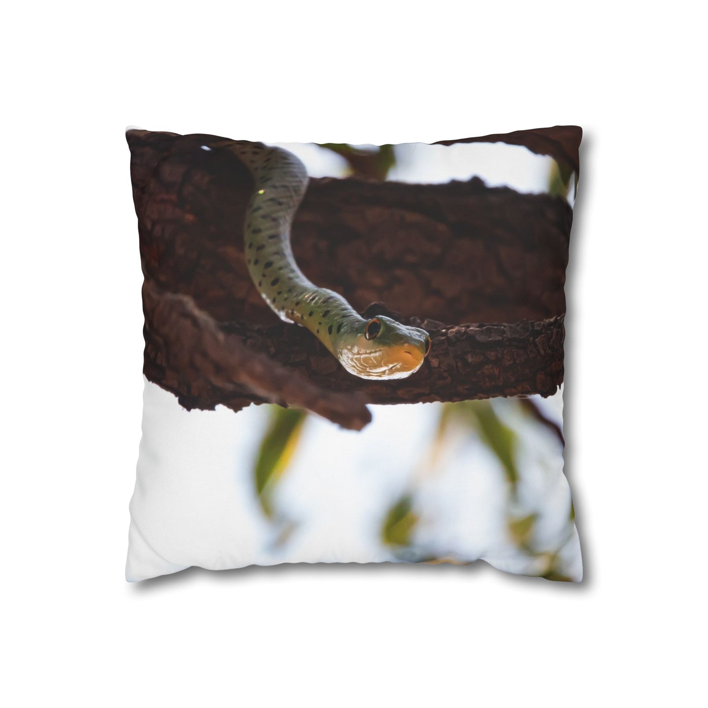 Poly Canvas Pillowcase - Spotted Bush Snake