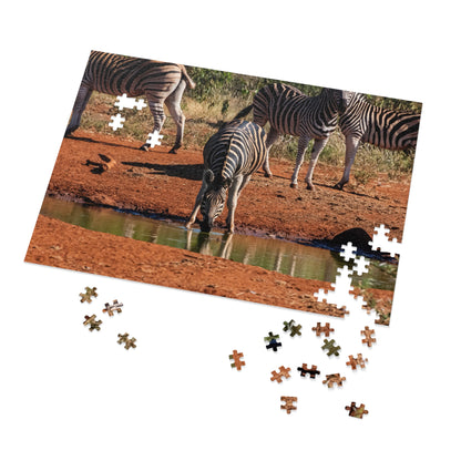 African Zebra Jigsaw Puzzle with Tin