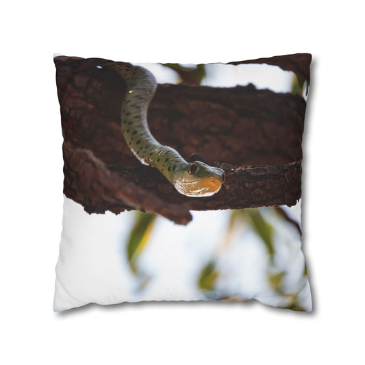 Poly Canvas Pillowcase - Spotted Bush Snake