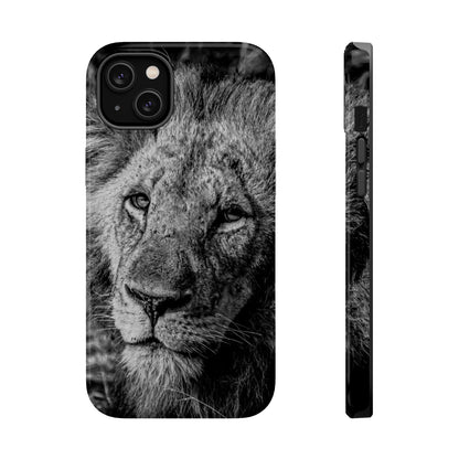 Magsafe® Compatible Tough Cases - Old Lion B&W iPhone 14 Plus Glossy