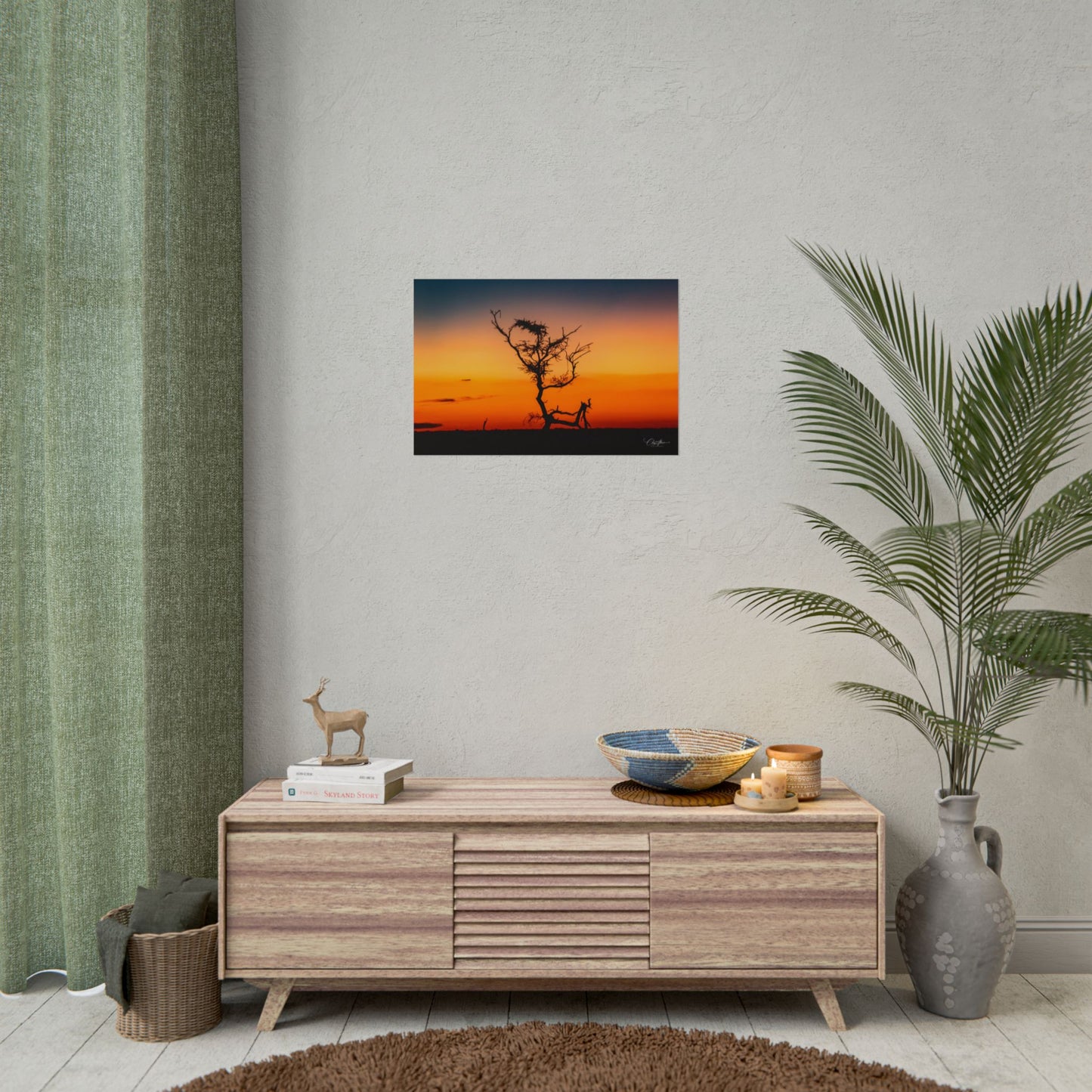 Rolled Posters - Sunset over the Kalahari 24″ x 16″ (Horizontal) Matte