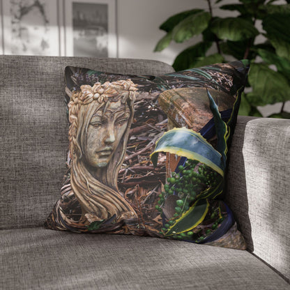 Poly Canvas Pillowcase - Elven Garden