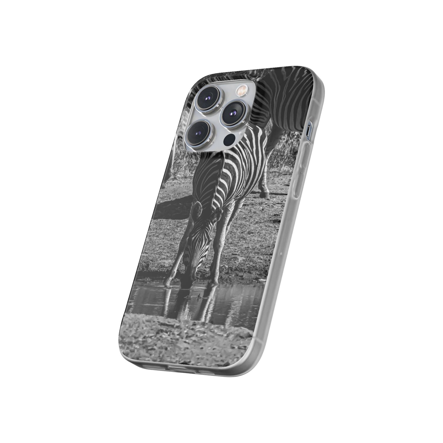 Flexible Zebra Phone Case B&W