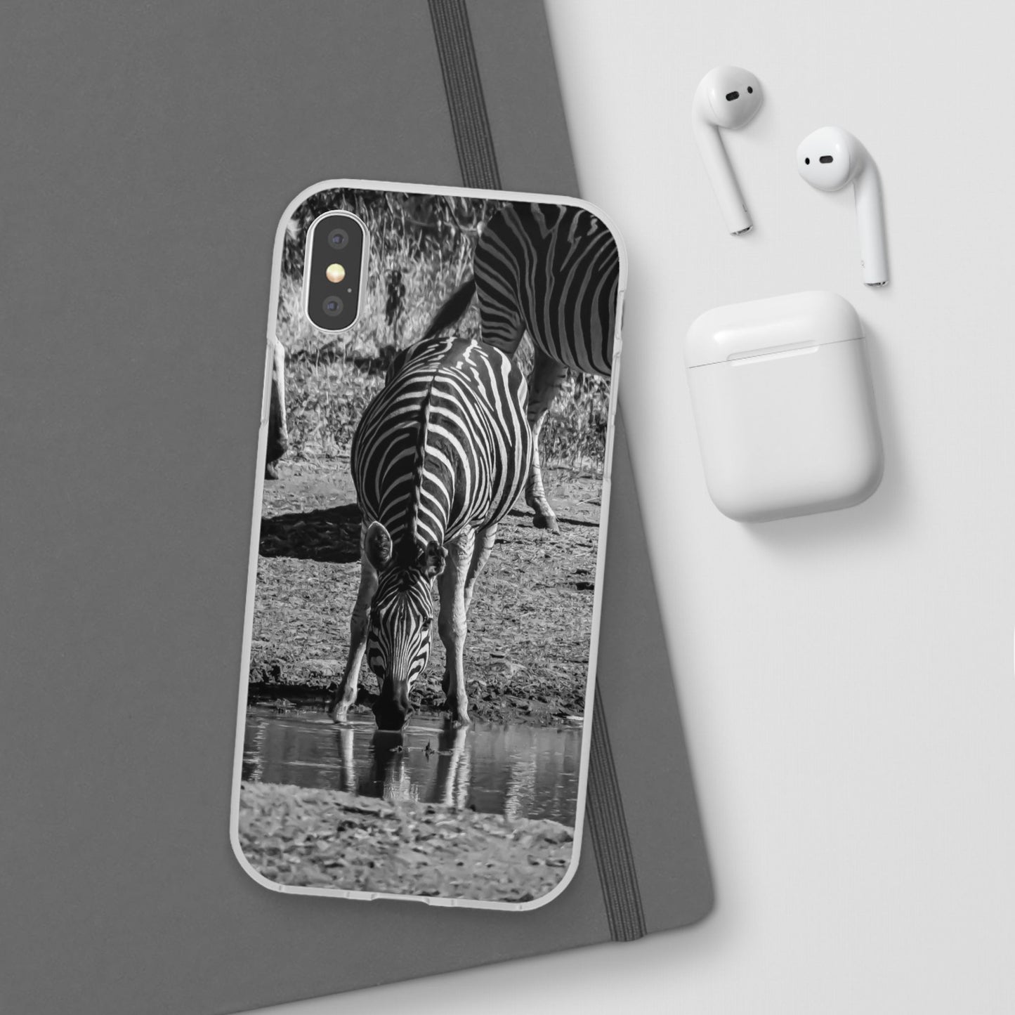 Flexible Zebra Phone Case B&W