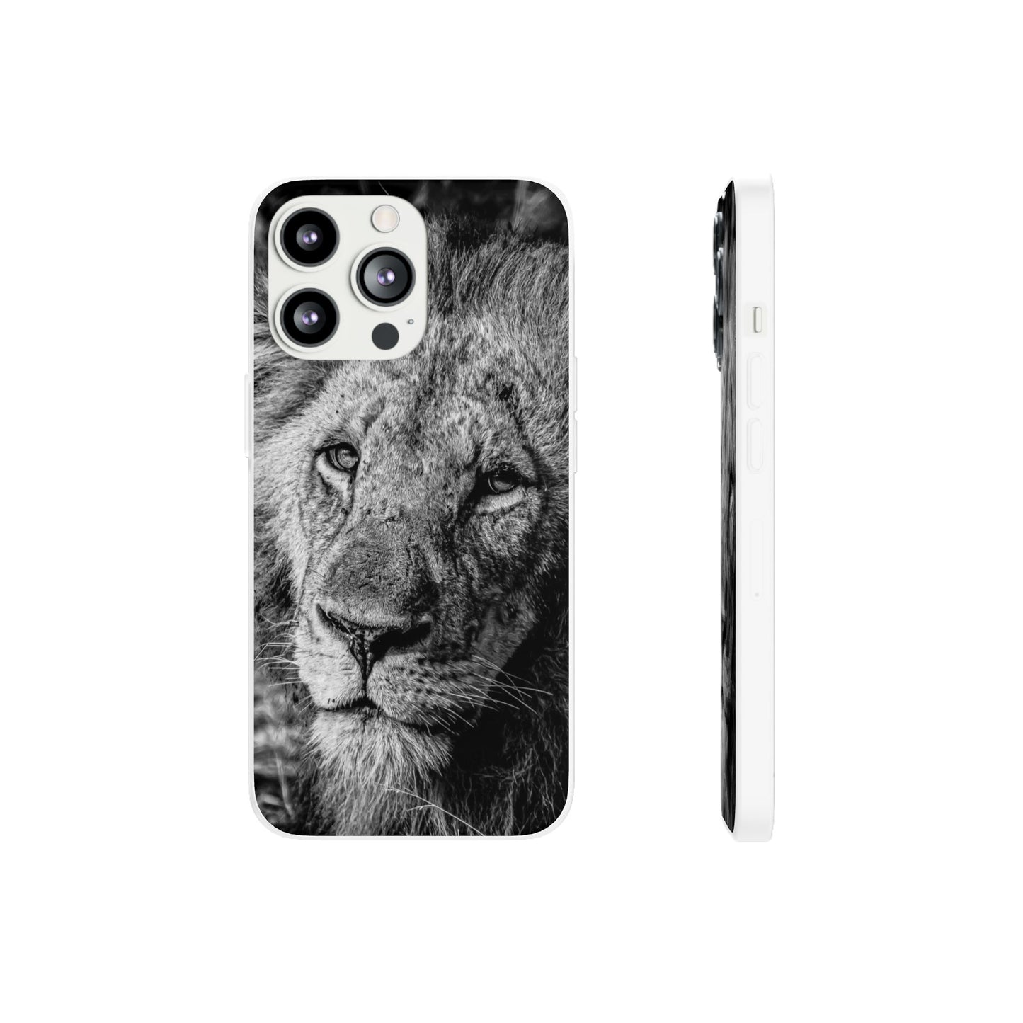 Flexible Lion Phone Cases B&W iPhone 13 Pro