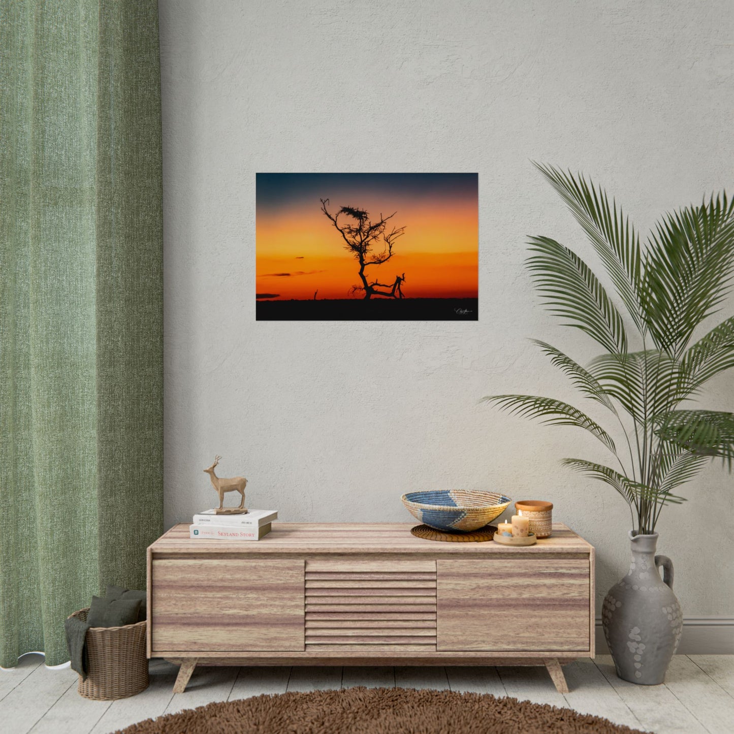 Rolled Posters - Sunset over the Kalahari 30″ x 20″ (Horizontal) Fine Art