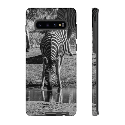 Tough Case - Zebra Drinking B&W Samsung Galaxy S10 Plus Glossy