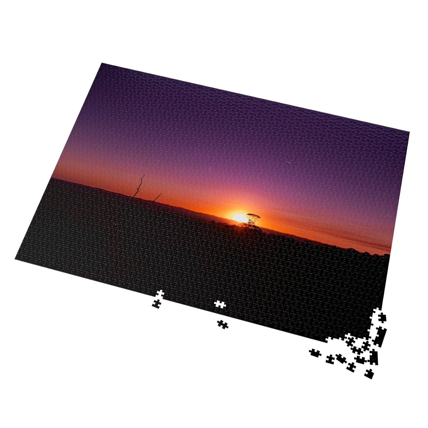 Purple Sunset Jigsaw Puzzle with Tin